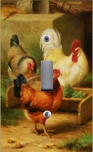 Light Switch Plate Outlet Covers ~ KITCHEN DECOR ~ COUNTRY ROOSTER CHICKEN - Picture 1 of 26
