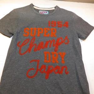 SUPERDRY CHAMPS JAPAN RETRO VINTAGE STYLE STREETWEAR TEE T SHIRT Mens M Gray - Picture 1 of 3