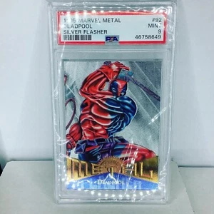 1995 Marvel Metal Deadpool #92 Silver Flasher RARE PARALLEL PSA 9 - Picture 1 of 3