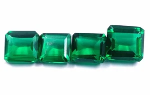 Good-Looking Stone Green Emerald One Piece 14Ct Certified Emerald Cut Gems JKE - Picture 1 of 11