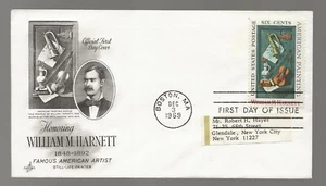 US Scott #1386, First Day Cover 12/3/69 Boston, MA Single Harnett - Picture 1 of 1