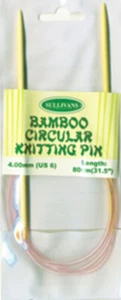 Circular knitting needles- bamboo - 2 mm to 10mm x 80 cm long - Picture 1 of 3