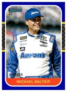 2020 Donruss Racing NASCAR Retro Blue Parallel #128 Michael Waltrip #118/199 - Bild 1 von 2