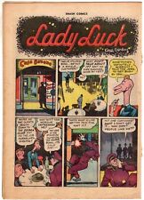Smash Comics #81 Feb 1949 Quality Golden Age COVERLESS Lady Luck 4-pg Story + 4