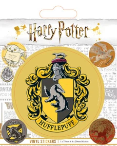 Vinyl Sticker / Aufkleber-Set HARRY POTTER - Hufflepuff 1x7,5cm 4x2cm PS7390 NEU - Picture 1 of 1