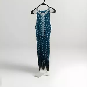 White House Black Market One Piece Women’s Size Medium Turquoise And White NWT - Picture 1 of 17