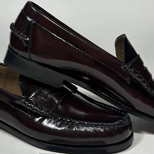 Florsheim Berkley Moc Toe Penny Loafer Burgundy Leather 17058-05 Mens sz 10.5 B - Picture 1 of 14