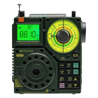 Retekess TR112 Shortwave Radio, AIR VHF AM FM SW WB Multiband Radio Receiver SOS - Image 1 of 4