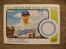 2022 Topps Heritage Clubhouse Collection Trea Turner Game Used  Relic #CC-TT