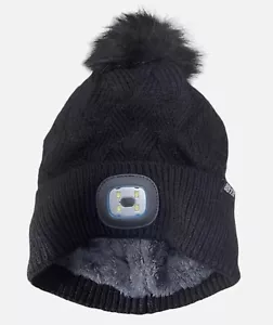 Rechargeable LED Beanie Light Hat USB Battery Thermal Winter Wam Material 5 Hour - Picture 1 of 2