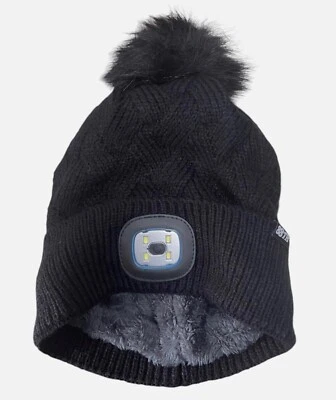 88TR Rechargeable LED Beanie Light Hat USB Battery Thermal Winter Wam Material 5 Hour