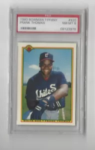 1990 Bowman Tiffany #320 Frank Thomas Rookie RC White Sox - PSA 8 - Bild 1 von 2
