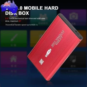 Aluminum Alloy 2.5 inch External HDD SSD Box USB SATA3.0 Hard Drive Disks 6GB - Afbeelding 1 van 11