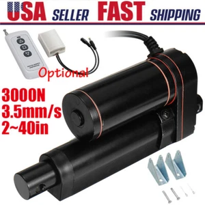 Linear Actuator 12V Heavy Duty Waterproof Stroke 2"~40" 1000MM 3000N 660lbs - Picture 1 of 42