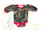 CARHARTT Infant Girls 3 Months Pink Camo Long Sleeve One Piece Top Camouflage