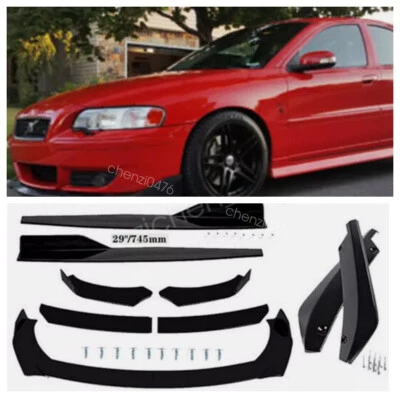 Front Bumper Lip+Side Skirts+Rear Spoiler Splitter Kits For Volvo S40 S60 S70 US Foto 1 de 4