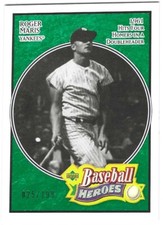 2005 Upper Deck Baseball Heroes Roger Maris 025/199 Green Yankees #107 PWE