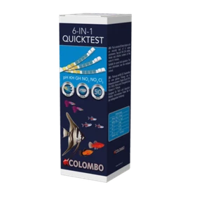 Colombo Aquarium Quicktest Streifen 6 Test Ph,GH,KH,NO2,NO3,CI2 - Bild 1 von 1