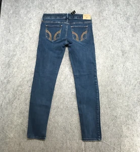 Hollister Jeans Juniors Size 5S Skinny Fitted Blue Denim Stretch Regular Fit - Picture 1 of 12