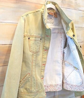 Ruff Hewn Mujer Manga Larga Casual Vaquero Chaqueta Abrigos Verde Menta Claro Talla L Foto 1 de 4