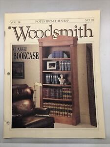 Woodsmith 95 Oct 1994 Classic Bookcase Cutting Board Fluting Jig Oil Finish
