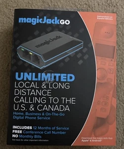 Magic Jack Go Smart Home/Business On The Go Digital Phone NEW! - Photo 1/2