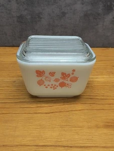Rare Vintage Pyrex Pink Gooseberry Refrigerator Dish 501 w/Lid - Picture 1 of 5