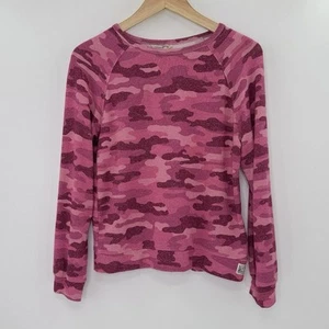 Lucky Brand Girl’s Long Sleeve Tee Knit Top Camo Sweatshirt Pink Camo Sz L 14/16 - Picture 1 of 10