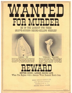 VINTAGE 1958 ELECTROVOX PHONOGRAPH NADEL IDENTIFIZIERUNGSTABELLE & WERBUNG! - Bild 1 von 7