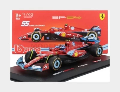 BURAGO 18-36843-SAI-MIAMI FERRARI - F1 SF-24 TEAM SCUDERIA FERRARI N 55 5th MIAM - Immagine 1 di 2