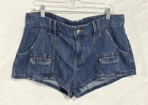 Damen Aeropostale Vintage Low Rise Shorty Shorts Denim Jeans 6 Taschen Größe 12 - Bild 1 von 14