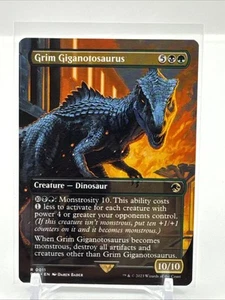 Grim Giganotosaurus Borderless REX Lost Caverns Of Ixalan Inglés **ENVÍO A EE. UU.** - Imagen 1 de 2