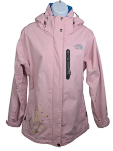 Chaqueta con Capucha North Face Para Mujer Pesada Gore-Tex Rosa Floral Talla S Impermeable Viento - Imagen 1 de 15