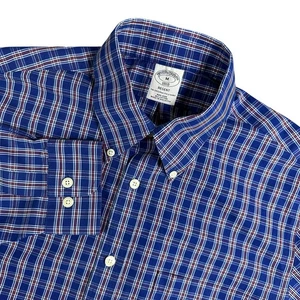 Brooks Brothers 1818 Regent kariertes Button Down Hemd Herren Medium Baumwolle - Bild 1 von 7