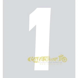 Number 1 White Table Number Plate Fairing cafe racer Tracker scrambler - Picture 1 of 1