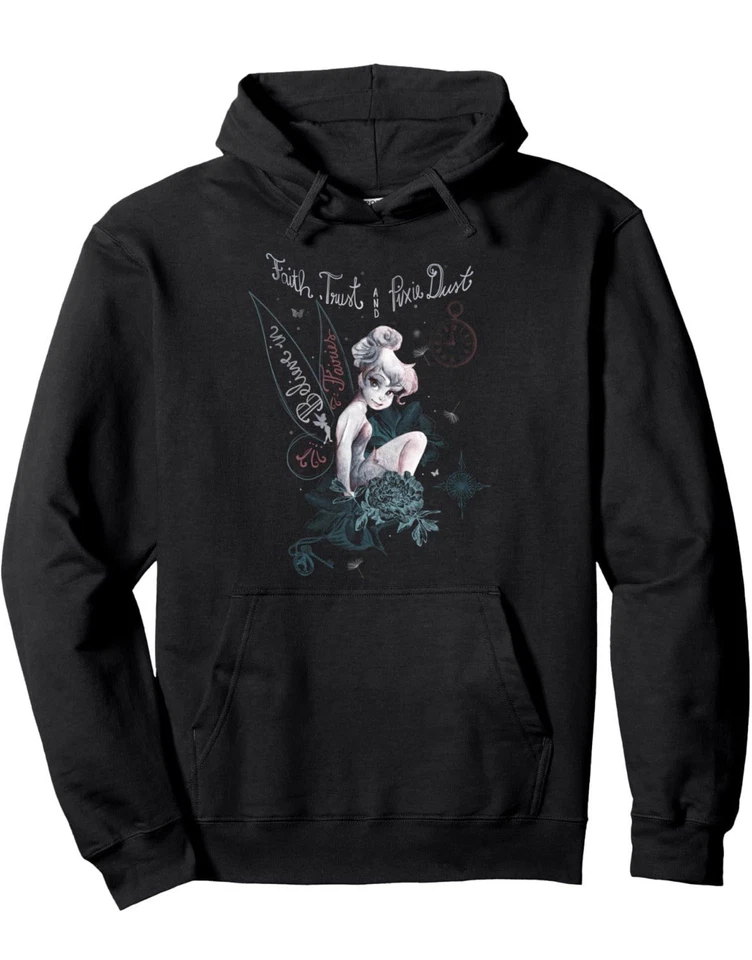 Disney Peter Pan Tinker Bell Believe Dibujo Sudadera con Capucha Pullover Sudadera con Capucha Foto 1 de 1