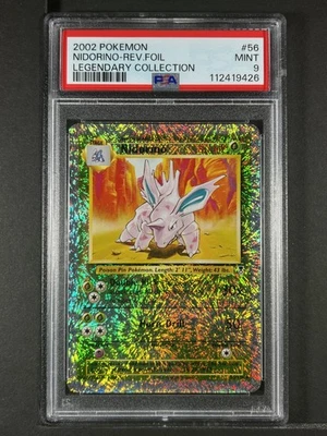 Nidorino Reverse Foil #56 2002 Pokemon Legendary Collection PSA 9 250001 - Image 1 of 2