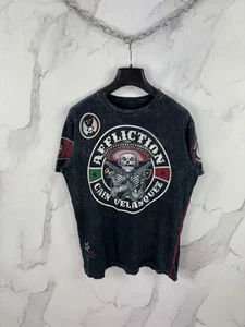 Camiseta Gráfica Affliction Cain Velásquez Estilo Tatuaje Mexicano Logo Talla L - Imagen 1 de 9