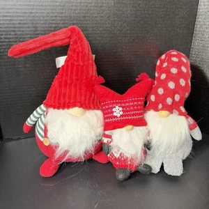 Weihnachten Saisonale Plüsch Wichtel Lot (3) Weihnachtsdeko gewichtete Sammlerstücke - Bild 1 von 10