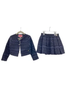 KATE SPADE NEW YORK KIDS SET UP 110 cm COTTON Navy Used - Picture 1 of 9