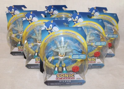 JAKKS Pacific Sonic The Hedgehog Figura Plata 4" con Anillo Estrella Roja Nuevo -"Leer" Foto 1 de 4
