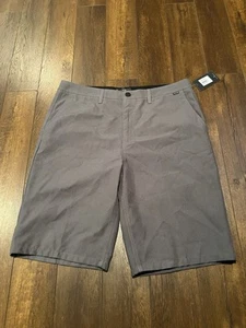 Pantaloncini da passeggio Hurley Brisbane 2.0 11" con cuciture interne grigi nuovi con etichette da uomo taglia 36 surf skate - Foto 1 di 7