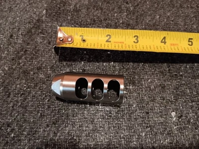 Freno de boca de acero inoxidable para compensador 223/556 rosca 1/2x28 TPI Foto 1 de 3