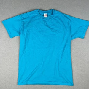 Camiseta en blanco de yunque de colección para algodón verde azulado medio puntada única años 90 hecha en EE. UU. - Imagen 1 de 6