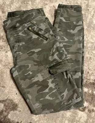 Pantalones de chándal Justice Girls verde camuflaje talla 14 con bolsillos C4 Foto 1 de 4