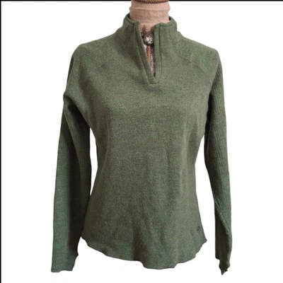 Mountain HardWear Mujer Popover Verde Lana Suéter Talla M Foto 1 de 4