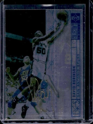 1994-95 Upper Deck Collector's Choice David Robinson Gold Signature #395 Spurs Foto 1 de 2