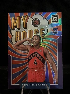 2021-22 Panini Donruss Optic Rookie My House Scottie Barnes #19 Purple Raptors - Foto 1 di 2