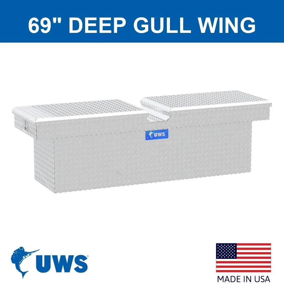 FOR 2007 GMC Sierra 2500 HD Classic 69" Gull Wing Crossover Truck Tool Box - Image 1 of 4