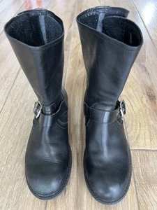 Stivali neri corti Frye donna taglia 5 pull on - Foto 1 di 9